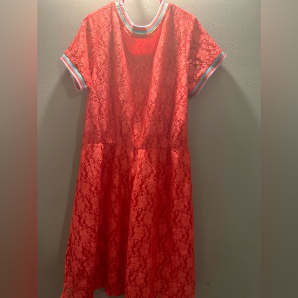 Girls Casual - Coral Dress Size 10-12 - Picture 3 of 3
